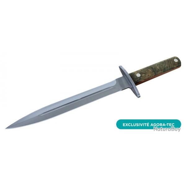 Dague de Chasse - Edition Limite - Exclusivit Agora-Tec - Lame 240mm - Manche Noyer - Etui cuir