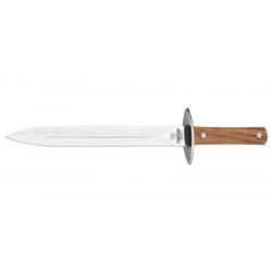 Dague Cudeman - Lame 240mm - Manche Olivier - Etui cuir