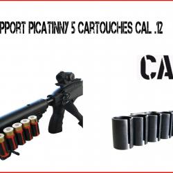 Support picatinny 5 cartouches cal .12