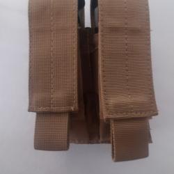 Double porte chargeur en cordura marron
