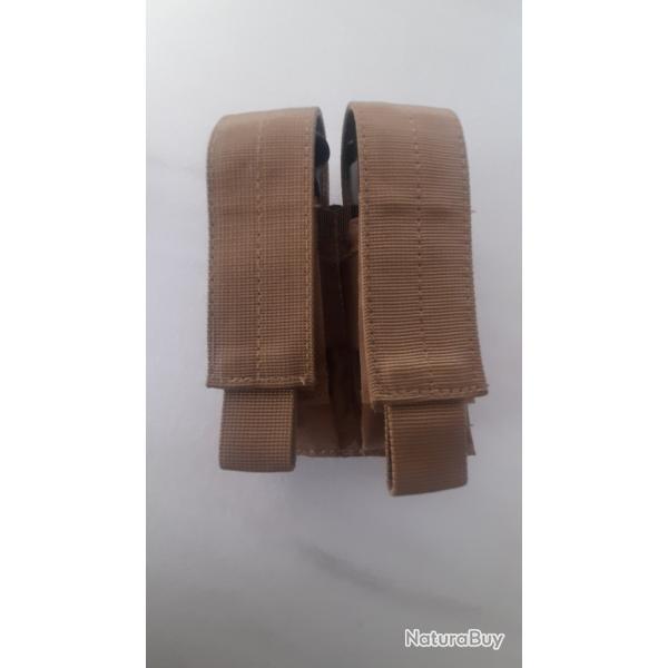 Double porte chargeur en cordura marron