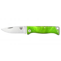 Couteau Cudeman Juma Vert - Lame 55mm - Manche Juma - Etui Skaï