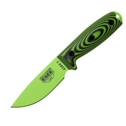 Couteau fixe de survie ESEE-3 manche vert/noir E3PMVG007