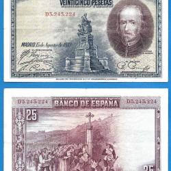 Espagne 25 Pesetas 1928 Billet Peseta Europe Calderon Spain