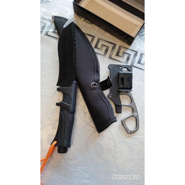 lot de deux couteaux tactique survie poignard chasse boker