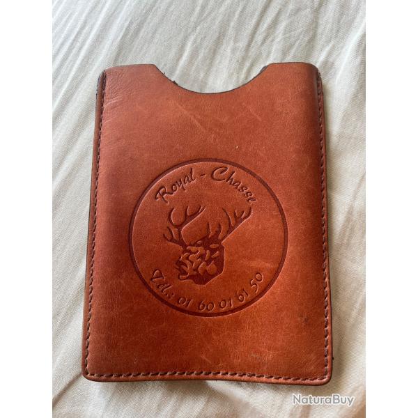 Porte Permis de chasse (cuir ) Royal chasse motif cerf 10x13
