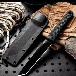 Couteau lame "Tanto" lame grande résistance en 9cr18 avec étui