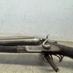 FUSIL ARTISANAL BELGE A CHIENS EXTERIEURS CALIBRE 12 en D2 - 1 sans prix de réserve