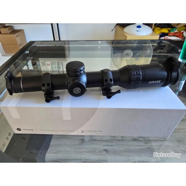 Lunette de battue HAWKE FRONTIER 1-6 24 Circle Dot + colliers