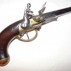 Pistolet à silex de Cavalerie dit « a coffre » ou « d'arçon » d'origine. Modèle 1777.  2eme Type
