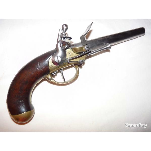 Pistolet  silex de Cavalerie dit a coffre ou d'aron d'origine. Modle 1777.  2eme Type