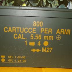 ARMEE ITALIENNE  : CAISSE EN METAL , POIDS 2,600 KG DIMENSION LONGUEUR 30 CM HAUTEUR 19 CM LARGEUR 1