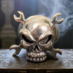 Bague chevaliere biker tete de mort en Laiton Massif T63 - Biker harley garage davidson custom