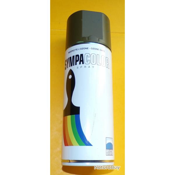 PEINTURE SEMI MAT 1942 KAKI OLIVE DRAB , POUR VEHICULE MILITAIRE OU AUTRE OBJET , 400 ML  , ETAT NEU