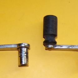 TELEPHONE EN BOIS : OUTILS LOT DE 2 MANIVELLES PIECES DETACHEES DE TELEPHONE EN BOIS MODELE 1910 , P