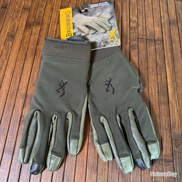 Gants cuir souples verts Dynamic BROWNING