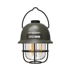 Lanterne rétro multifonction Nitecore LR40 Kaki -100 Lumens - Rechargeable USB-C. Lot de 2 Lanternes