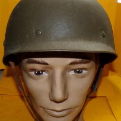 CASQUE MILITAIRE LEGER DE L'ARMEE B.W ALLEMAGNE DE L'OUEST TYPE O.T.A.N , U.S , TAILLE 59-61,PEU SE