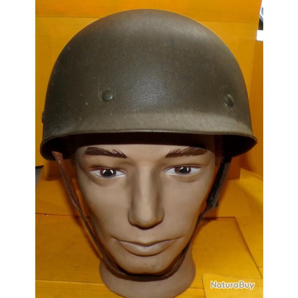 CASQUE MILITAIRE LEGER DE L'ARMEE B.W ALLEMAGNE DE L'OUEST TYPE O.T.A.N , U.S , TAILLE 59-61,PEU SE