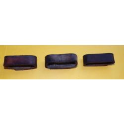 LOT DE 3 PASSANTS EN CUIR POUR CEINTURON MILITAIRE DE L'ARMEE FRANCAISE , 3 X 45 MM ,  ETAT VOIR PHO