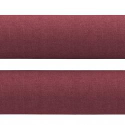 Coussins décoratifs lot de 2 rouge bordeaux Ø15x50 cm velours doux confort design intérieur