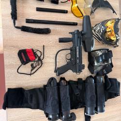 Lanceur paintball Tippman A5 RT avec equipement (masque, réserve de billes, 2 longueurs de canons )