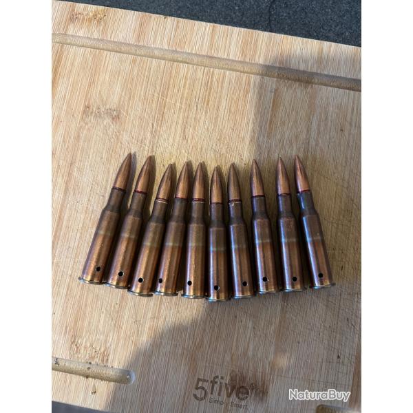 Lot de 10 cartouches neutralises, Dragunov mosin nagant russe sovitique