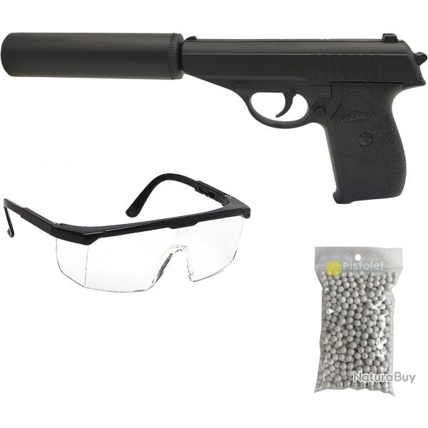 Saigo Defense Pack Airsoft Pistolet Modèle PPKG3 à Ressort/Matière: Métal/Puissance 0.5 Joule