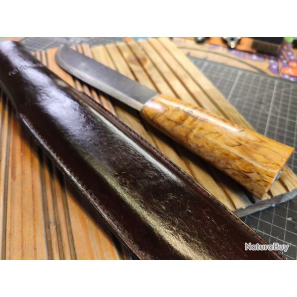 Couteau lame fixe  Heimo Roselli Leuku Puukko