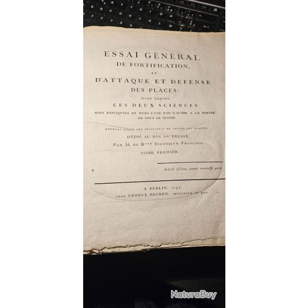 Essai gnral de fortification par Monsieur de Bousmard en 3 volumes