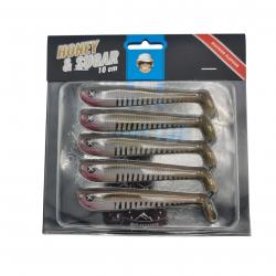 Leurre Monkey Lures King Lui 10 cm - Ultra attractif pour perche, sandre et brochet Honey & sugar