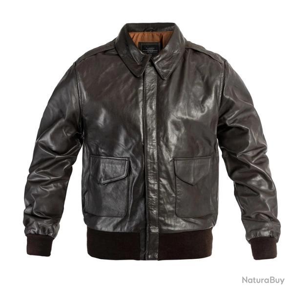 Blouson aviateur homme en cuir de chèvre Nappa