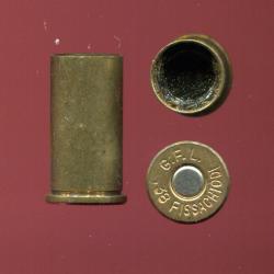 .38 FISSACHIODI - intéressante cartouche de pistolet plante clou Italien - étui laiton de 19.5 mm