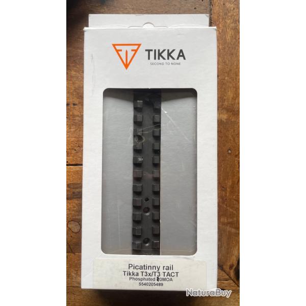 Rail picatinny TIKKA T3X 0 MOA acier crant