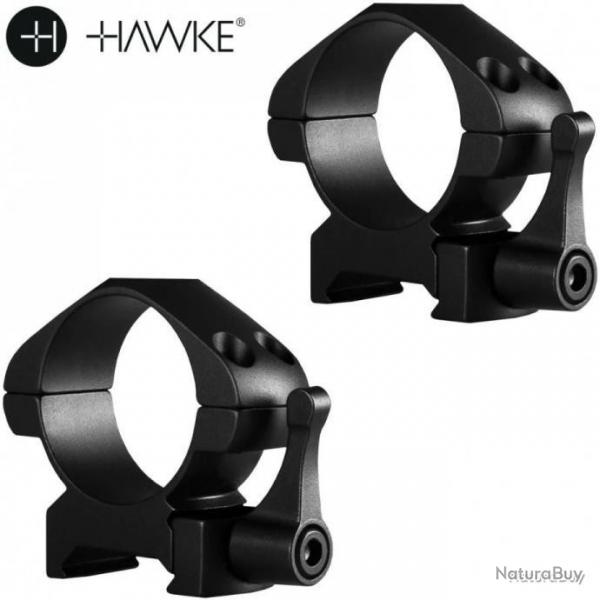 HAWKE COLLIERS MONTAGE PRECISION STEEL RING a levier WEAVER QRL MEDIUM 30MM 23016