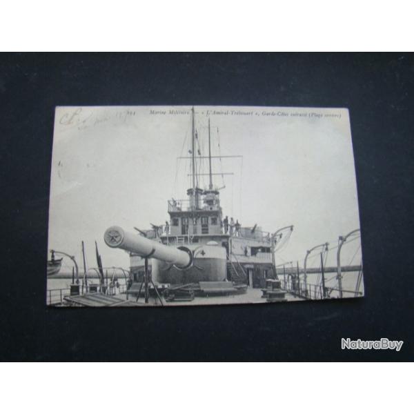 marine nationale - GARDE COTES CUIRASSE AMIRAL TREHOUART - PLAGE ARRIERE