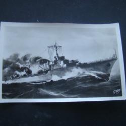 marine nationale - CONTRE TORPILLEUR AUDACIEUX - TABLEAU DE ROBERT BLONDEL