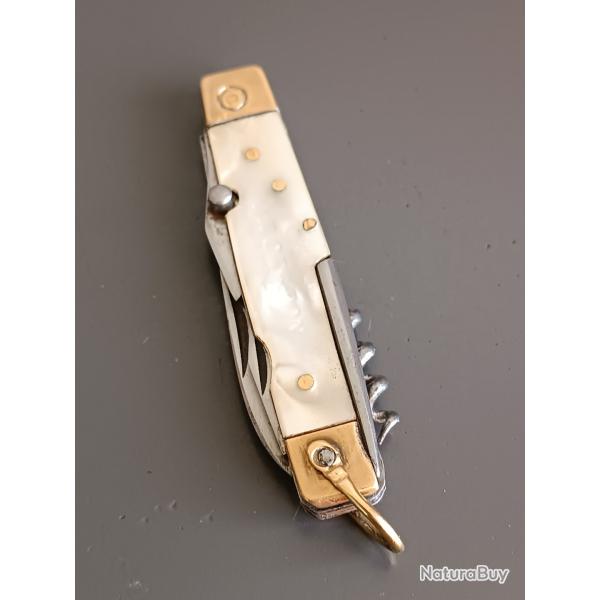 COUTEAU ANCIEN 6 pices, THIERS, XXme, manche nacre