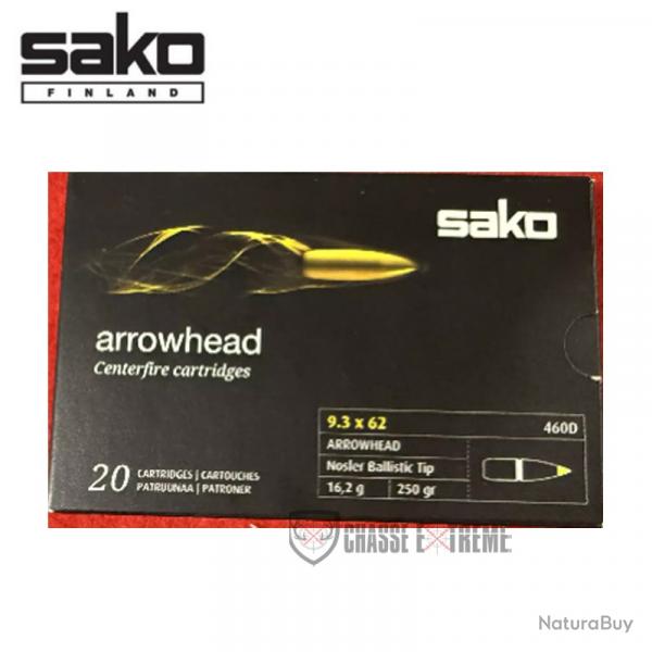 20 Munitions SAKO Arrowhead Cal 9.3X62 250Gr