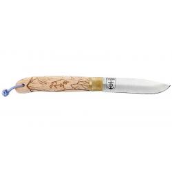 Couteau Camargue Hêtre - Lame 90mm - Manche Hêtre - Lacet Paracorde