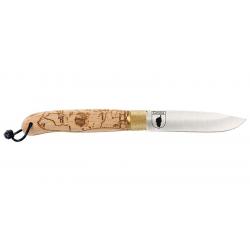 Couteau Corse Hêtre - Lame 90mm - Manche Hêtre - Lacet Paracorde