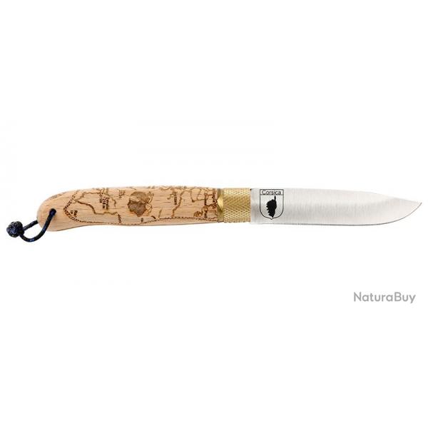 Couteau Corse Htre - Lame 90mm - Manche Htre - Lacet Paracorde