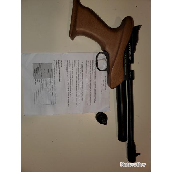 Pistolet Atemis CP1-M CO2, 4,5 ou 5,5mm très peu servi, très bon état monocoup ou chargeur 9 coups