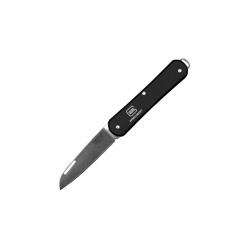 COUTEAU DE POCHE GLOCK PLIANT NOIR LAME EN ACIER INOXYDABLE PLAQUETTE ALU NOIR