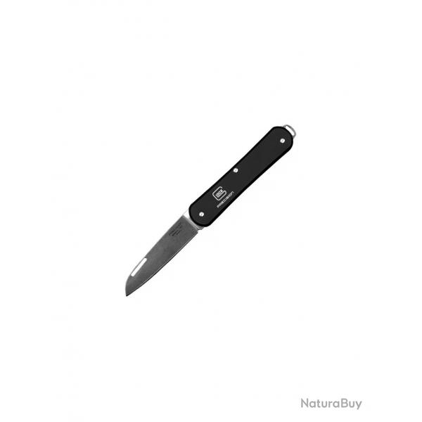 COUTEAU DE POCHE GLOCK PLIANT NOIR LAME EN ACIER INOXYDABLE PLAQUETTE ALU NOIR