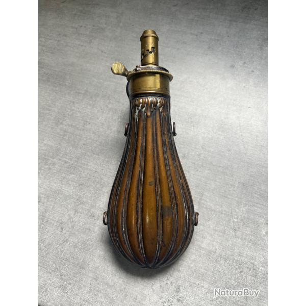Poire  poudre ancienne James Dixon & Sons Sheffield XIX sicle