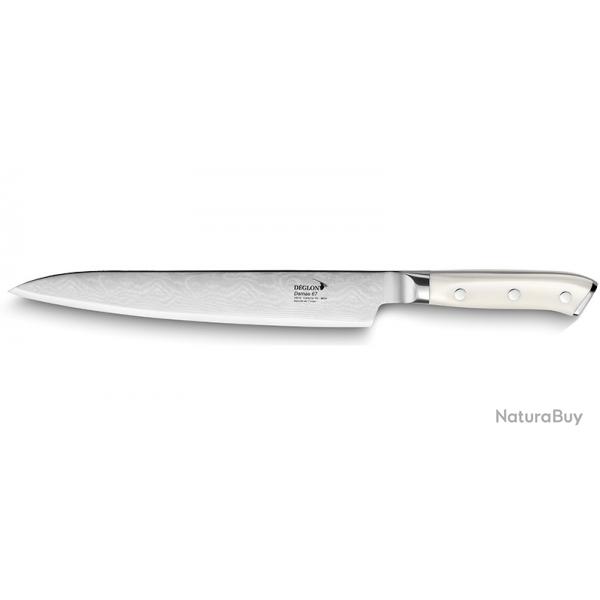 Deglon Couteau Decouper Damas - Lame 230mm - Manche corian