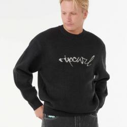 Pull Homme Rip Curl MEDINA SCRIPT CREW Noir