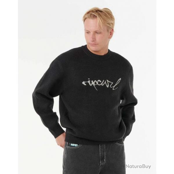 Pull Homme Rip Curl MEDINA SCRIPT CREW Noir
