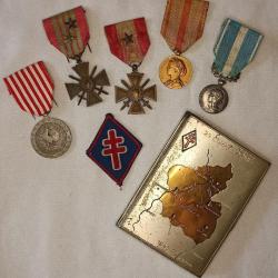 Médailles soldat France Libre DFL guerre 39/45 WW2